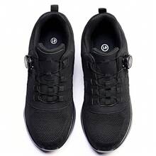 siiseen 男士钢头安全鞋，防砸防刺，气垫鞋底，纽扣设计，适合男士，四季皆可穿着 - 黑色 - 查看 6