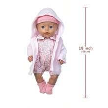 16寸娃娃服装套装 粉色系列秋冬可换娃娃衣服 娃娃服装组合