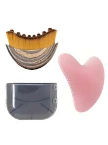 新款淋巴轮廓面部刷，带刮痧板，干刷面部刷，淋巴引流按摩器，适用于面部、下巴和下颌线塑形，符合人体工程学设计，精准贴合肌肤，缓解疲劳 - 彩色 - 查看 12