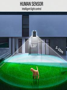 1/2pcs Outdoor Solar Powered Motion Sensor Light - IP65 Waterproof, Super Bright Foldable Safety Lamp, 3 Lighting Modes, 120° Foldable Design, Suitable For Garden/Front Door/Yard And Commercial Lighting - white light - View 12