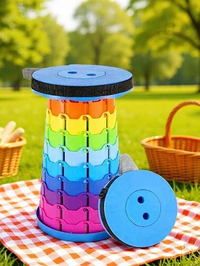 Taburete plegable y ligero - Diseño plegable portátil, adecuado para viajes, pesca, senderismo - Plástico de alto índice cómodo, deportes al aire libre, camping, senderismo, silla de camping, accesorios para exteriores, herramientas de pesca, accesorios de camping y senderismo, adecuado como regalo para Año Nuevo, San Valentín, Pascua, Día de la Mujer, Vuelta al cole, Día del Padre o Día de la Madre.