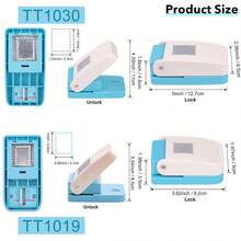 矩形印章打孔器 | 方形打孔器 | 手动打孔器 | 适用于手工制作、剪贴簿、DIY卡片制作、艺术和工艺品 - 彩色 - 查看 3