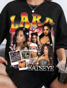 Katseye Shirt, The Beautiful Chaos Tour 2025 Shirt, Katseye Girl Group T-Shirt Vintage Katseye The Beautiful Chaos Tour Shirt, Katseye Kpop Graphics Tee, Katseye Gnarly  Parent-Child Outfits - 黑色19 - 查看 1