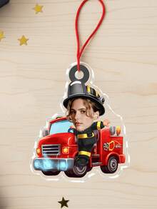Personalized Acrylic And Firefighter Decorations - Customizable With Name And Photo, Ideal Christmas Ornaments Featuring Car, Fire Truck, Uniforms And Equipment, Great Gifts For Kids, Future Heroes, First Responder Families, And Unique Holiday Collectibles For Law Enforcement And Firefighter Enthusiasts - Multicolor - View 24