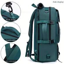 Mochila de viaje para mujer, mochila personal de gran capacidad, mochila aprobada por aerolíneas con compartimento para zapatos, mochila para portátil de 17 pulgadas, bolsa de trabajo, gimnasio y fin de semana, convertible a mochila y bolso de hombro - azul real - Ver 8