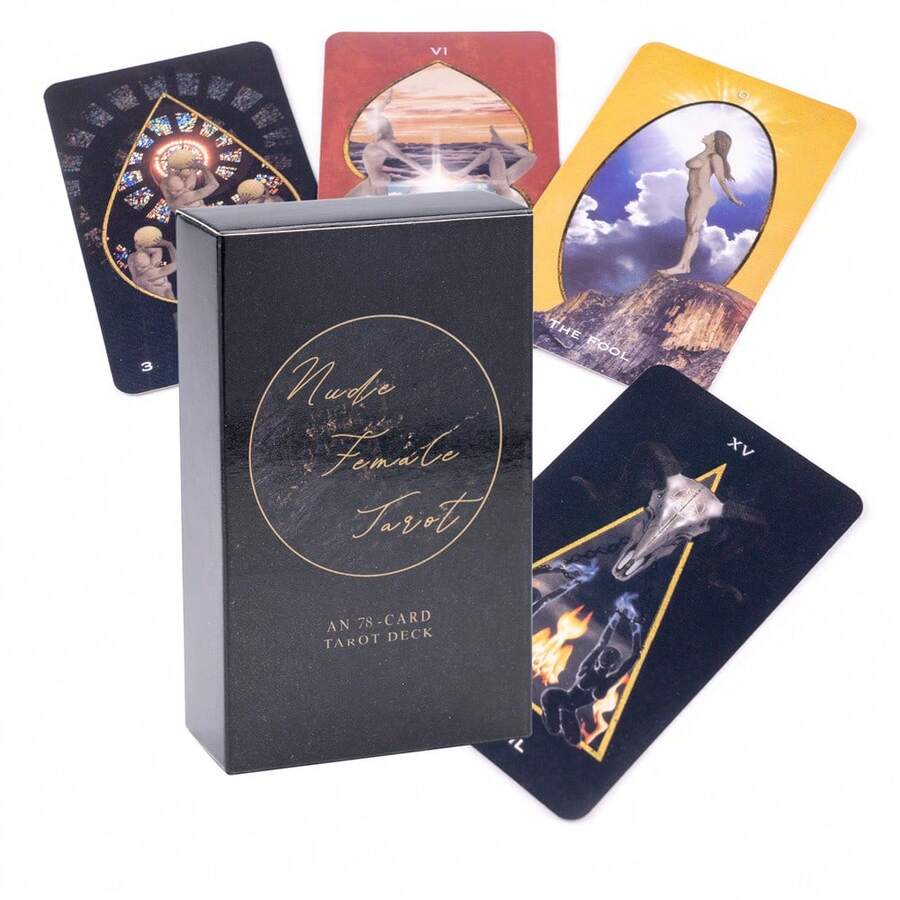 Pencil Sketch Style Nude Female Tarot Cards, Wicca Tarot Deck - Multicolor - View 1