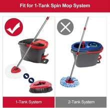 [2 Pack] Scrub Brushes, Floor Cleaning Brush Scrubber Replacements Compatible For O Cedar EasyWring 1-Tank Spin Mop System, Scrub Brush Attachment For Cleaning Bathroom, Kitchen, Tub And Tile - MàuC - Xem 2