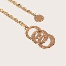 1pc Fashionable Sexy Body Chain Dress Belt, Zinc Alloy Waist Chain For Women, Solid Color Street Style, All Season - A - View 7