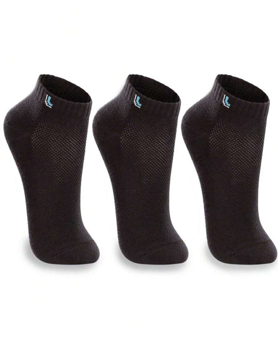 Lupo Basic Low-Cut Kids' Socks Set, 3 Pairs - Black - màu đen - Xem 1