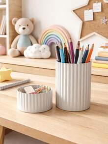 Multipurpose Desk Organizer For Trinkets, Pencils, Pens, Makeup - trắng - Xem 2