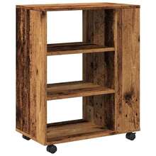 vidaXL Rollkleiderschrank, Antikholz-Optik, 60 x 35 x 75 cm, Holzwerkstoff - Braun - Übersicht 7