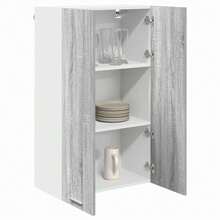 vidaXL Armario suspendido con almacenamiento gris Sonoma 60 x 31 x 100 cm - Gris - Ver 3