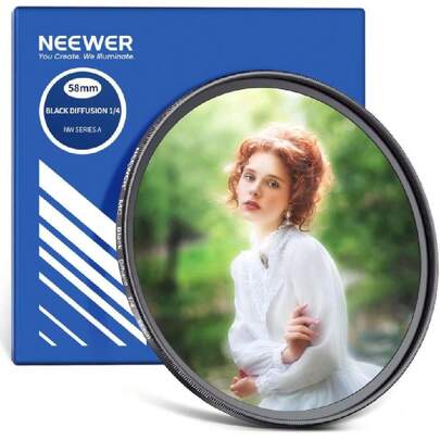 58 Black Diffusion 1/4 Filter Dreamoft Cinematic Effect Filter Ultra Slim Water Repellent Scratch Resistant Optical Glass Multiple Nano Coatings For Video/Vlog/Portrait Photography,39414813