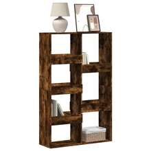 vidaXL Bibliothèque chêne fumé 100x33x155,5 cm ingénierie du bois - Tabac - Voir 1