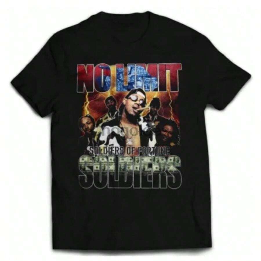 Vintage Style Master P No Limit Soldiers Rap T-Shirt - màu đen - Xem 1