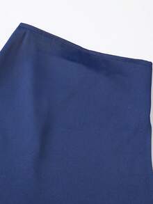 Women's Asymmetrical Halter Top Dressy Sleeveless Flowy Tank Tops Sleeveless Asymmetrical Halter Top High Neck Loose Fit Flowy Tank Top Backless Casual Dressy Blouse Shirts - 藍色 - 查看 7