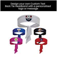 1pc Customizable Adjustable Headband With Tie-Back, Can Customize Logo Or Text, Suitable For Running, Cycling, Soccer, Football, Various Activities And Charity Events