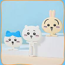 Miniso 1个千川系列3D手持折叠化妆镜，塑料材质，可爱设计，便携，适合日常化妆，卡通化妆镜 - 彩色 - 查看 2
