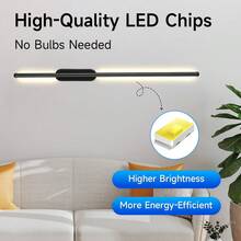 60厘米/80厘米LED壁灯，可调光，防雾，三色温，适用于客厅/卧室/走廊/展厅/阅览室/餐厅/酒吧/咖啡厅/餐厅/服装店/起居室/博物馆 - 長條壁燈 - 查看 9