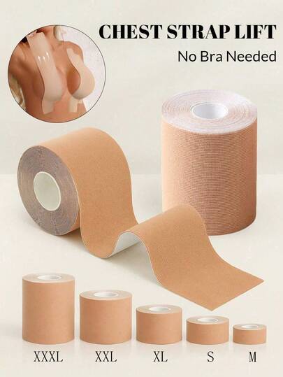 Cinta ajustable para el pecho de 2,5-10 cm (5 opciones de ancho), diseñada para mujeres con busto pequeño, soporta el busto, hace que el busto se vea talla grande pequeño, evita el descolgamiento, levanta el busto en verano, de tela elástica