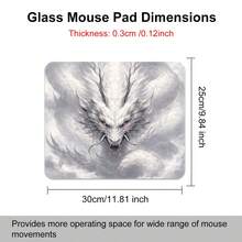 白色野兽玻璃鼠标垫 - 白色野兽红眼硬质鼠标垫，专为游戏设计，操控流畅，经久耐用，3毫米厚度 - 防刮纳米涂层，水晶玻璃材质，精准快速，零摩擦。 - 彩色 - 查看 10