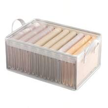 Stackable Transparent Storage Box With Lid, Space-Saving, Convenient Organization, Large Capacity With Handle, Multi-Purpose Storage Box, Thickened Storage Box, Suitable For Home, Dorm, Bedroom, Wardrobe, Etc. Valentine's Day Sunshine Travel Cooling - Clear - View 6