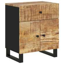 vidaXL Comodino 50x33x60 cm Legno di manguier e d'ingénierie - Castano - Visualizzare 2