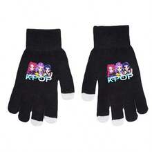 1pc K-Pop Witch Hunter Anime Fingerless Touchscreen Gloves, Cute Unisex Autumn/Winter Accessory