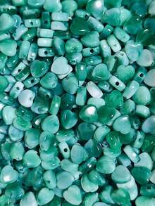 Coração Mescla Verde - 7mm