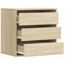 Commode d'angle vidaXL chêne sonoma 60x41x58 cm en bois d'ingénierie - Tabac - Voir 5