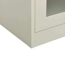 vidaXL Armario de oficina gris claro 90x40x90 cm acier - Gris - Ver 7