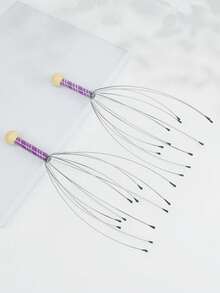 1/2个12爪头部按摩器，头部抓挠头皮按摩器，用于放松和缓解身体压力的头皮按摩器