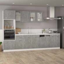 vidaXL Meuble bas "Lyon" Gris béton 60 x 46 x 81,5 cm Bois d'ingénierie - Gris - Voir 3