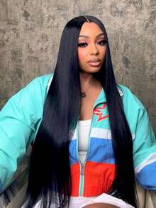 250% 密度 30英寸 40英寸 13x4 蕾丝直发假发 蕾丝前假发 真人发 预先拔毛 13x6 前假发 真人发 5x5 高清蕾丝水波纹假发 100% 真人发假发 女士假发 情人节礼物 - Natural Black - 查看 4