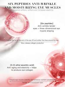 80片装6肽抗皱眼膜贴 140克，提亮肤色，紧致肌肤，保湿滋润，改善细纹，减少眼袋和黑眼圈，增加弹性，深层滋养，适合所有肤质。 - 白色 - 查看 8