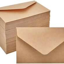 100 Pcs Sobres Kraft, Sobres Papel Kraft, Sobres para Dinero, Sobres para Tarjetas de Regalo, Paquete Sobres, Sobres para Dinero Regalo, Sobres para Tarjetas de Visita, Sobres (Negro) - 100 piezas - Ver 2