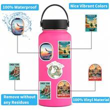 62Pcs Travel Stickers For Holiday Decorations, Easter, DIY Mugs, Laptops, Skateboards, Etc. A Vibrant And Aesthetically Graffiti Set, Perfect For Journals, Scrapbooks, And Party Supplies, Ideal For Winter And New Year's. - Multicolor - View 6