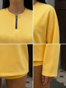 女士卫衣 - 黃色 - 查看 6