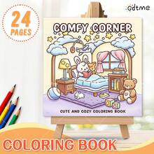 GDTME Cozy Corner: Adult Coloring Books With Fun Patterns, Cute Drawing Books, Perfect Gifts For Ramadan, Valentine's Day, Christmas Parties, Halloween And Birthdays - Adorable Scenes To Color, Stress Relief: Suitable For Friends Who Enjoy Coloring And Back To School Season (Warm Space Coloring) - COMFY CORNER - View 11