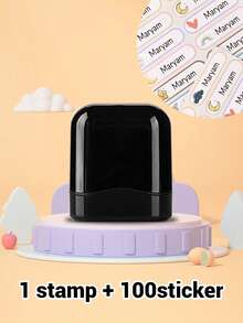 LICVIC Custom Name Stamp, Personalized Name Stickers, School Essentials, Customized Back To School Gift, Customizable Label Set, Personalized Stamps, Kids - Style a - View 18