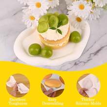 HUAKENER 2 piezas de moldes de silicona para magdalenas moldes redondos antiadherentes de 4 pulgadas para hornear mini pasteles magdalenas postres hamburguesas preparación de sándwiches - 3 unidades. - Ver 3