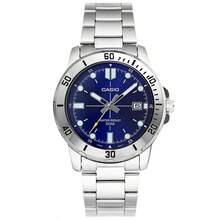 Casio 男士腕表，标准系列，剑鱼，水鬼，海洋之心，商务钢表带，蓝色表盘 - 藍色 - 查看 2