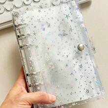A6 Transparent Color-Changing Butterfly Polka Dot Binder, Transparent Soft Cover Binder Set, Replaceable Album Binder Refill, Replaceable Inner Pages, High-Quality PP Material, Transparent PET Sticker Board, Binder Back Paper, Suitable For Storing Beautiful Photos, Sticker Books, Stamp Books - Multicolor - View 18