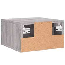 vidaXL Tavolini da muro da parete 2 pz sonoma gris 35x35x20 cm - Grigio - Visualizzare 9