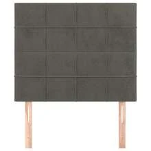 vidaXL Tête de lit cinza foncé 80x5x118/128 cm veludo - Cinza - Ver 3