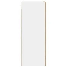 vidaXL Armoire suspendue Chêne Sonoma et Blanc 50 x 31 x 80 cm - Tabac - Voir 7