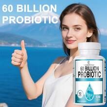 PSLALAE Probiotics 60 Billion - Organic Prebiotics - Colon Cleansing, Promote Gut Health And Regularity, And Boost The Immune System - 60pcs - 60 viên nang - Xem 6