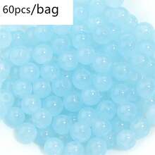 60pcs/Pack 8mm Glass Round Beads With Super Many Colors To Choose From, Handmade Necklace Bracelet Jewelry Making Accessories - Monochrome Glass Beads - View 10