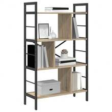 vidaXL Étagère Chêne Sonoma 75 x 30 x 123,5 cm Bois d'ingénierie - Castanho - Ver 3