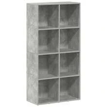 vidaXL Bibliothèque/Buffet Gris béton 66x30x130 cm Bois d'ingénierie - Gris - Voir 2